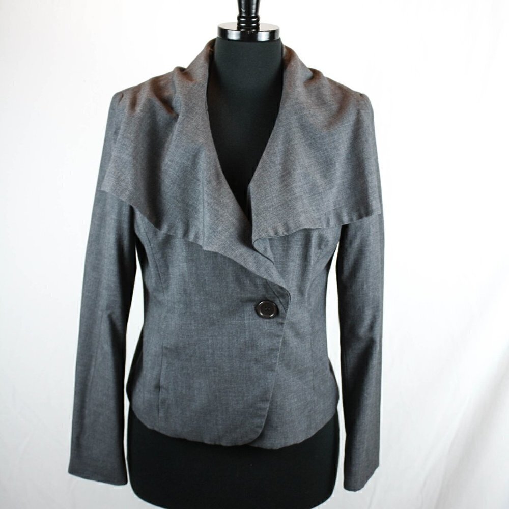 Spiegel Gray Blazer Wide Lapel Size 12